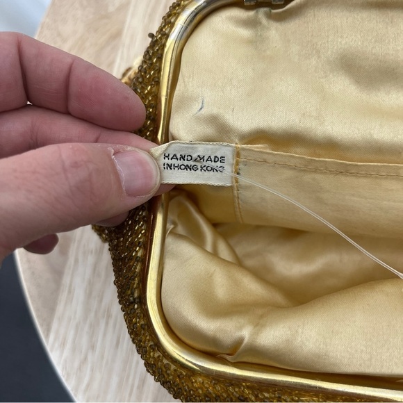 Vintage gold beaded clutch - Picture 11 of 11